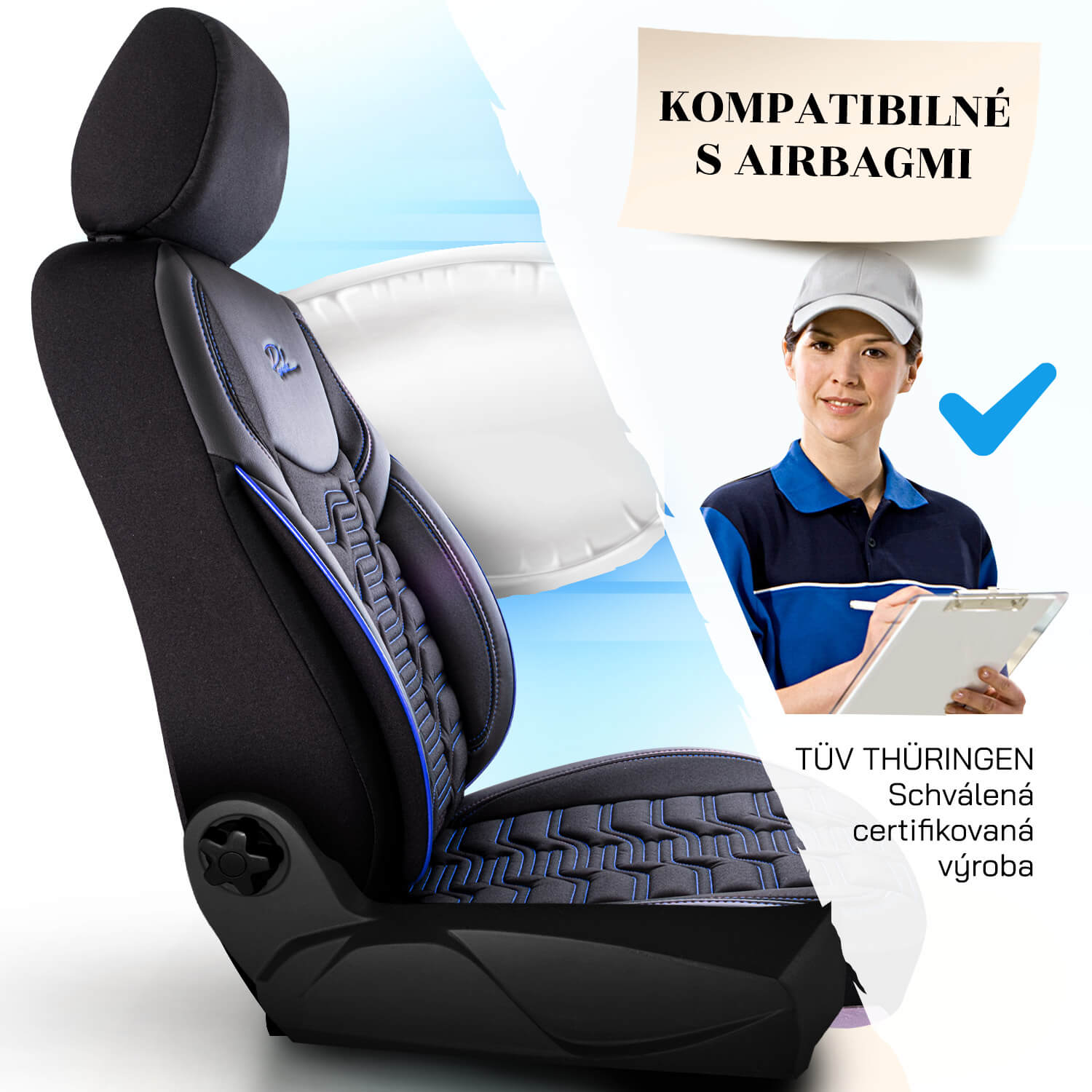 Autopoťahy BERLIN – Kompatibilné s airbagmi